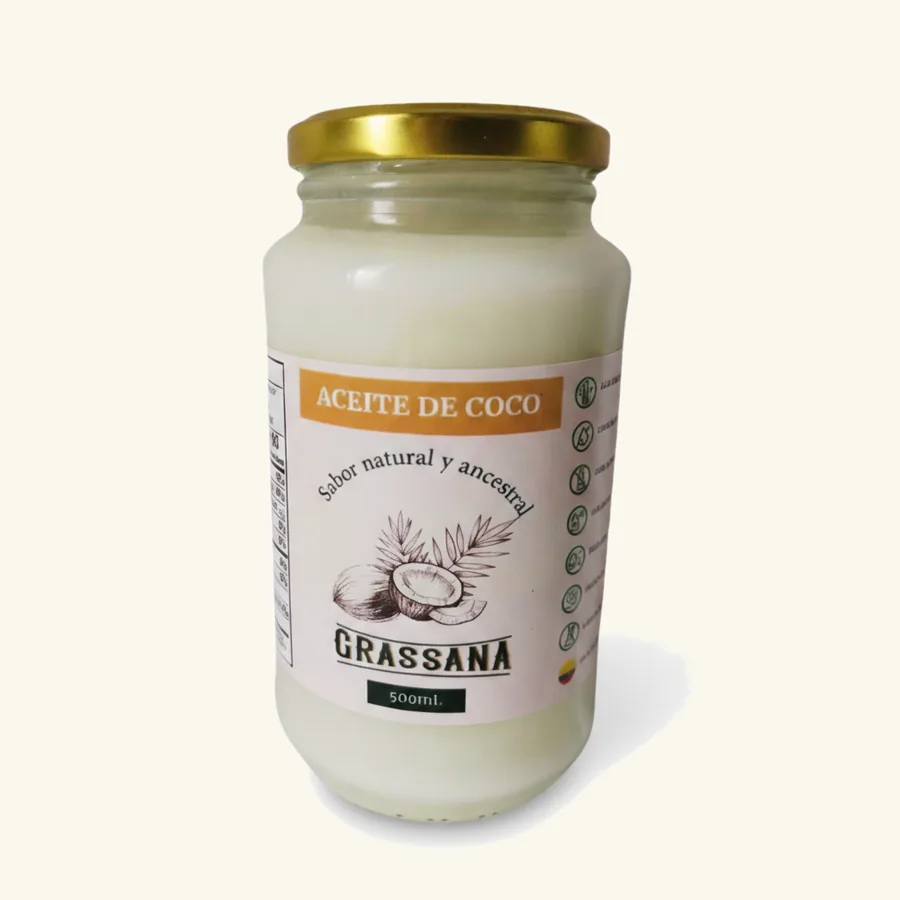 Aceite de Coco Prensado en Frío - 100% Natural y Virgen