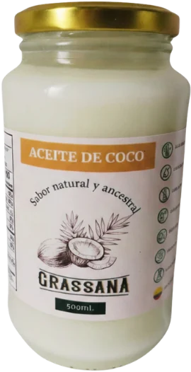 Aceite de coco prensado en frío, Grassana