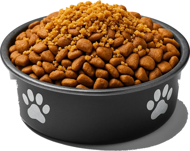 Plato de comida con el topping encima
